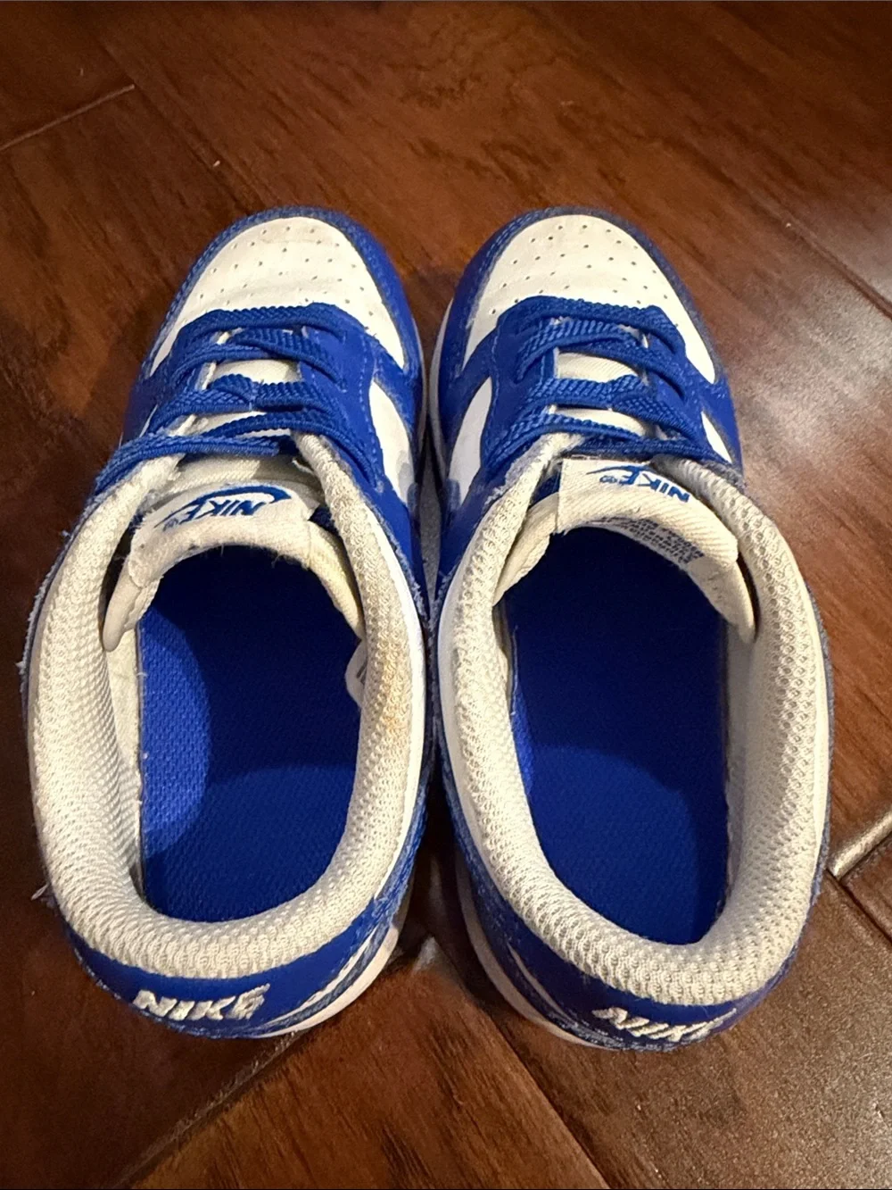Nike Kids Blue and White Low-Top Sneakers